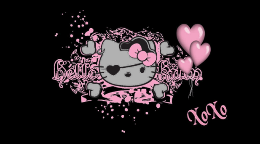 Background:55hafdsxbqi= Black Hello Kitty Wallpaper